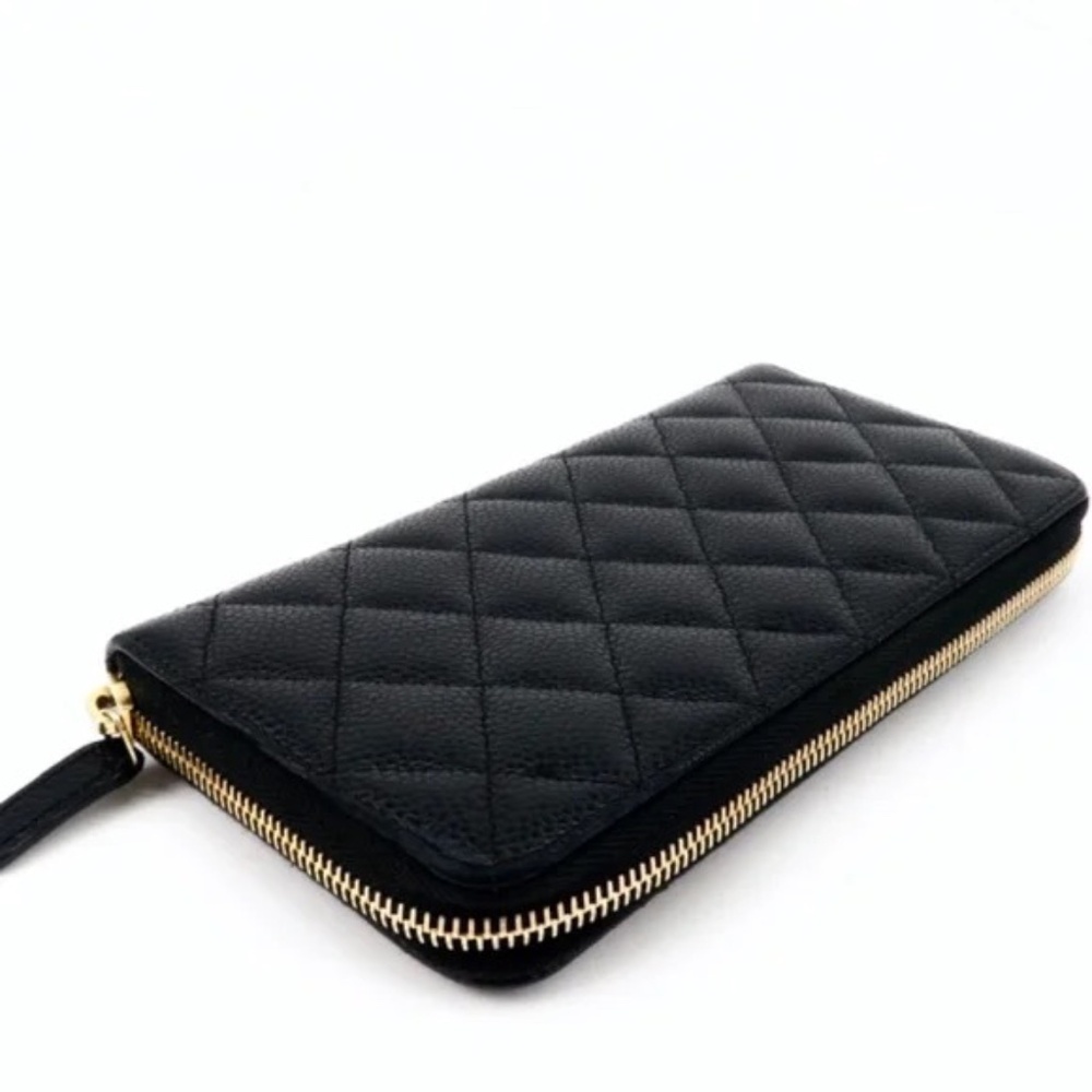CHANEL Continental Caviar Zipped Wallet Noir - Picture 5 of 13